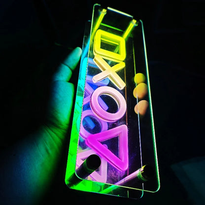 Neon Signs Lights, 3D LED Table Lamp, Colorful Thousand Layer Mirror Atmosphere Lighting,for E-sport,Bedroom,Birthday,Party Deco