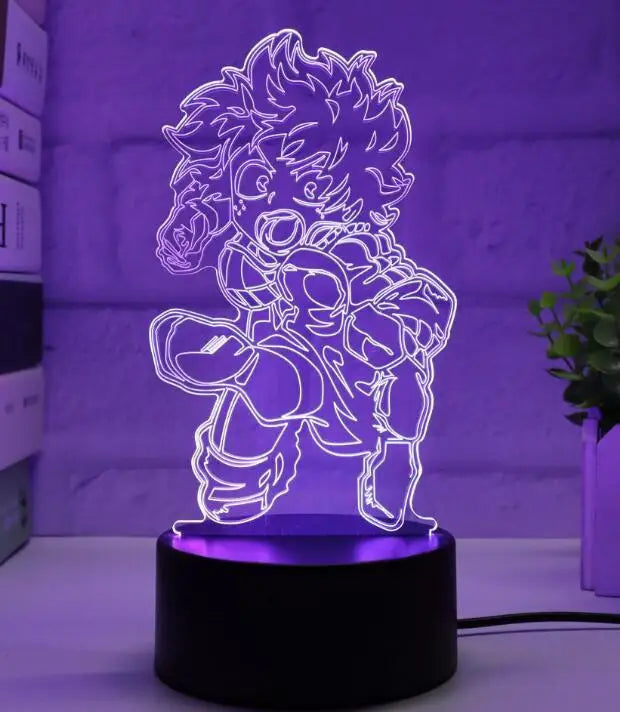 3d Led Night Light Anime My Hero Academia for Bedroom Decor Birthday Gift Manga Gadget My Hero Academia Katsuki Bakugo Lamp 3d