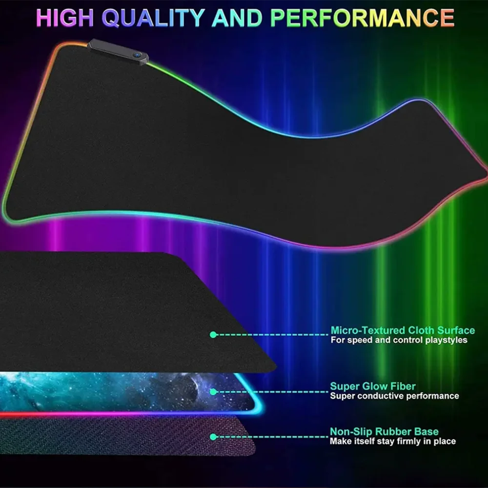 ARC Raiders Mouse Pad Anime Gaming Mouse Pad LED Table Pads Backlit Rubber Desktop XXL RGB Desk Mats