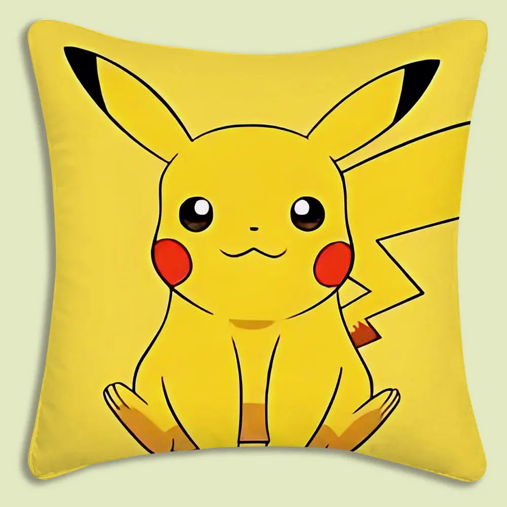 Cushion Covers  Anime P-Pokemon Pillow Covers Cartoon Sofa Decorative Home Double-sided Printing Short Plush Cute Cushion Cover