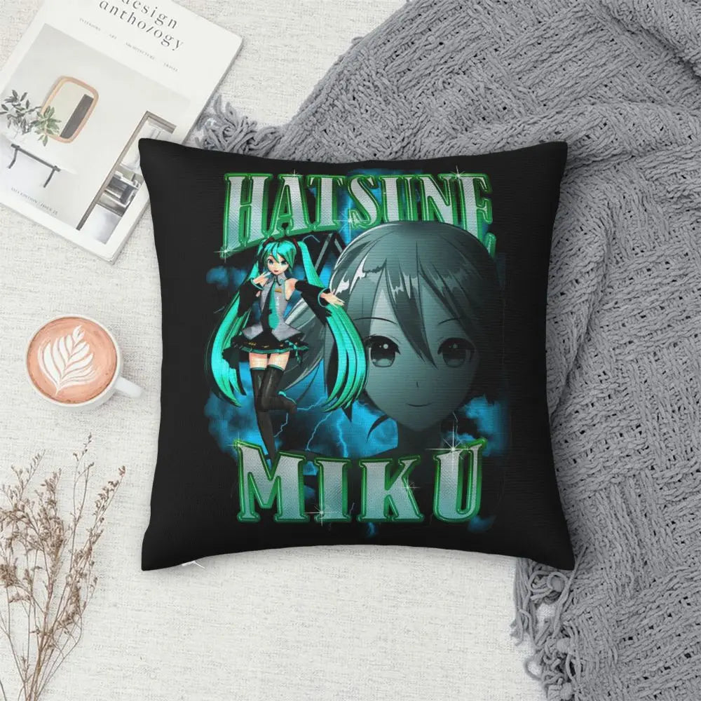 Cushion Covers Anime Hatsune Miku Pillow Case Awesome Decor Pillowcover for Living Room 40*40cm