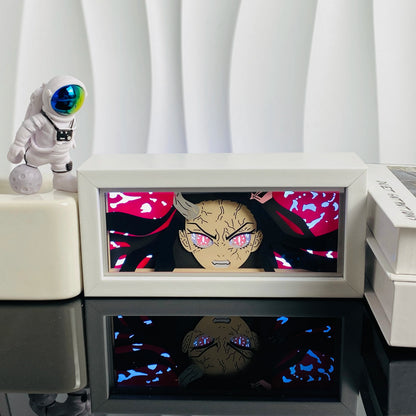 Anime Led Light Lamp For Room Decor Paper Cut Shadow Box Birthday Bedside Remote control Nightlight Manga Light Box Friend Gifts