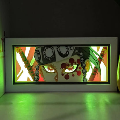 Demon Slayer Kimetsu no Yaiba 3D Light Box Led Anime Kamado Tanjirou light Cartoon colorful light box room bedroom night light