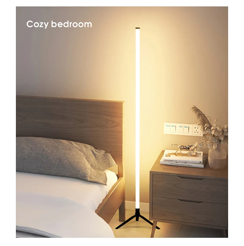 Smart LED Floor Lamp with RGB Remote And APP Control Music Sync Corner Lighting Timer Modern Mood for Living Room And Gaming