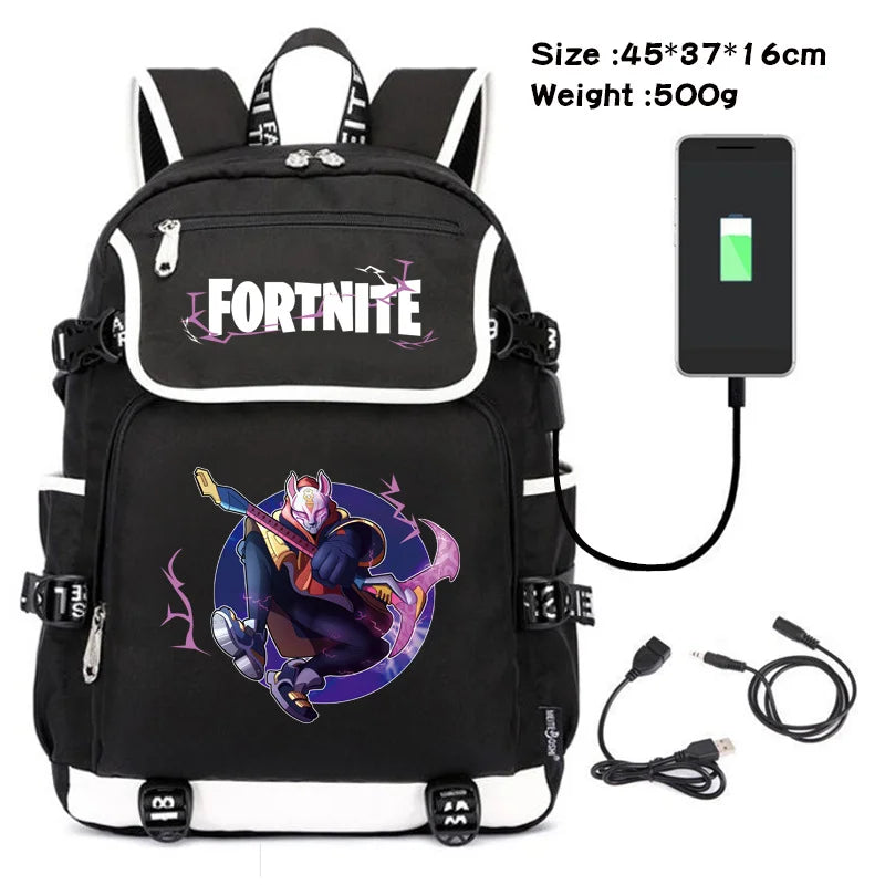 Fortnite Backpack for Girl Boy Student Teenager Rucksack Men Women Anime Cartoon Casual School Bags Travel Mochila Birthday Gift