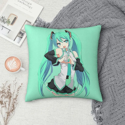 Cushion Covers Anime Hatsune Miku Pillow Case Awesome Decor Pillowcover for Living Room 40*40cm