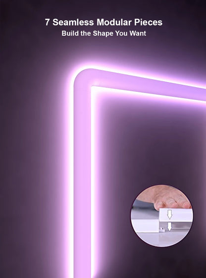 LED Smart Wall Light RGB Light Bar Bluetooth WIFIAPP Control Music Sync DIY Night Light TV Bedroom Game Room Bar Decoration