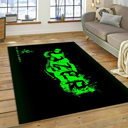 Razer Logo Game Snake Cartoon Customized Rug Carpet for Living Room Bedroom Decor,Non-slip Decoration for Sofa Doormat Gift Kid