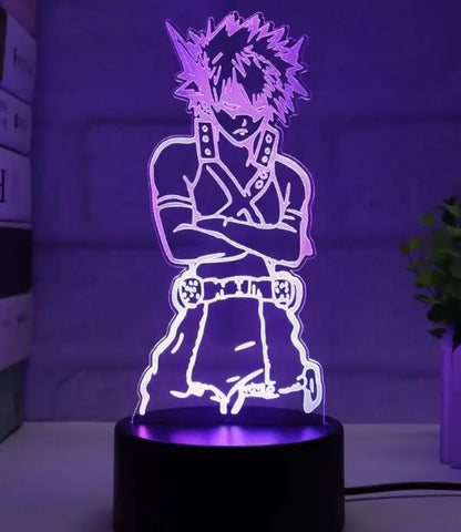 3d Led Night Light Anime My Hero Academia for Bedroom Decor Birthday Gift Manga Gadget My Hero Academia Katsuki Bakugo Lamp 3d
