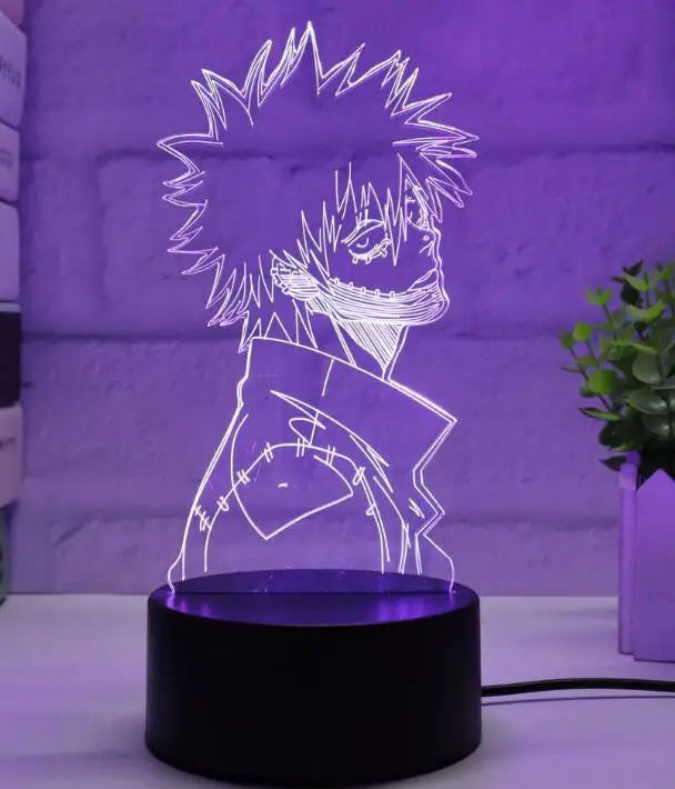 3d Led Night Light Anime My Hero Academia for Bedroom Decor Birthday Gift Manga Gadget My Hero Academia Katsuki Bakugo Lamp 3d