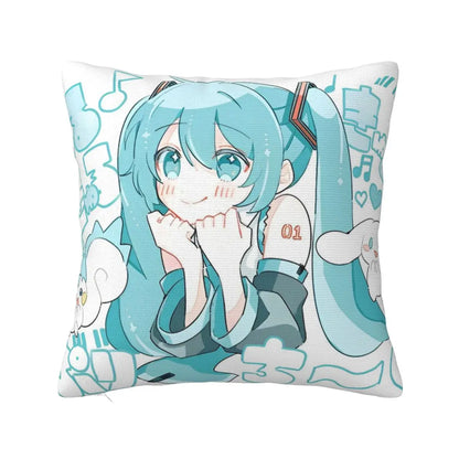 Cushion Covers Anime Hatsune Miku Pillow Case Awesome Decor Pillowcover for Living Room 40*40cm