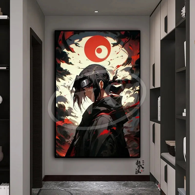 Naruto Anime Decoration Painting, Naruto Kakashi Uchiha Itachi Xiao Organization Poster, Home Entrance Hanging Painting
