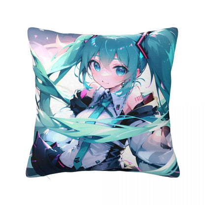 Cushion Covers Anime Hatsune Miku Pillow Case Awesome Decor Pillowcover for Living Room 40*40cm