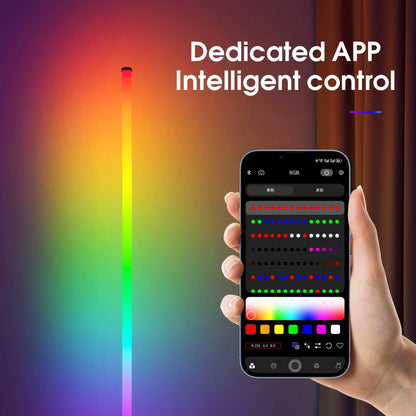 Smart LED Floor Lamp with RGB Remote And APP Control Music Sync Corner Lighting Timer Modern Mood for Living Room And Gaming