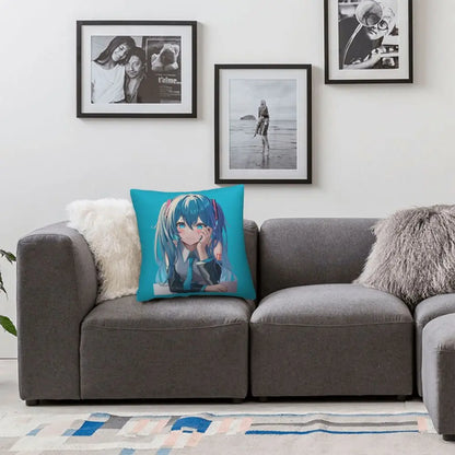 Cushion Covers Anime Hatsune Miku Pillow Case Awesome Decor Pillowcover for Living Room 40*40cm