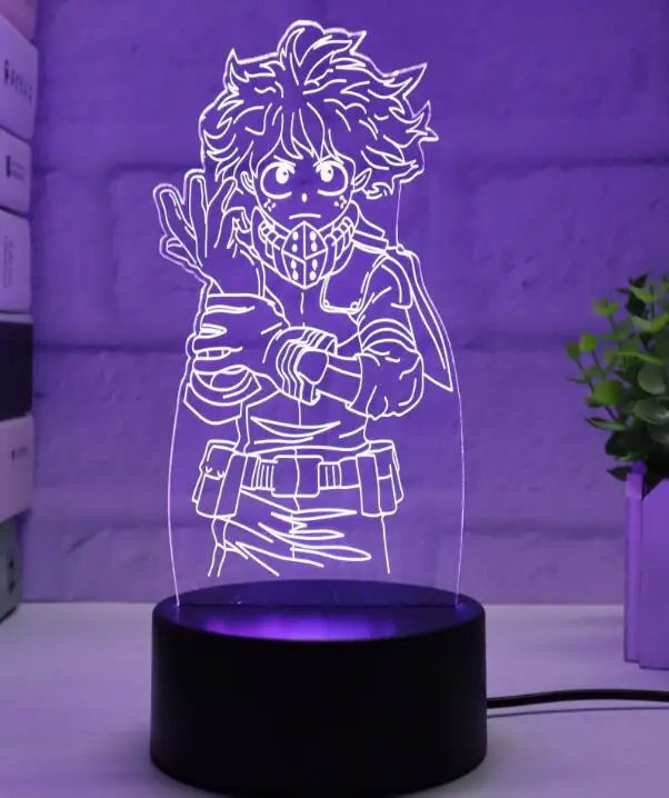 3d Led Night Light Anime My Hero Academia for Bedroom Decor Birthday Gift Manga Gadget My Hero Academia Katsuki Bakugo Lamp 3d