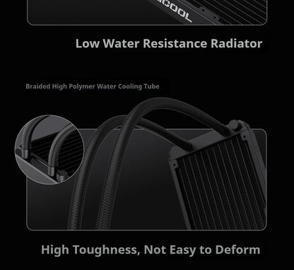 LOVINGCOOL DP series 360/240 CPU liquid cooler 4.0-inch super large frameless magnetic full screen Can DIY water cooler radiator
