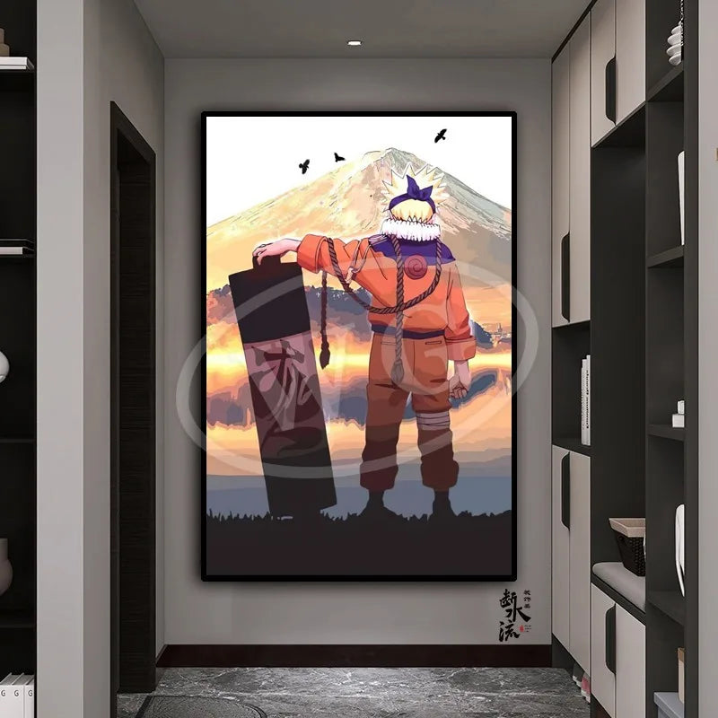 Naruto Anime Decoration Painting, Naruto Kakashi Uchiha Itachi Xiao Organization Poster, Home Entrance Hanging Painting