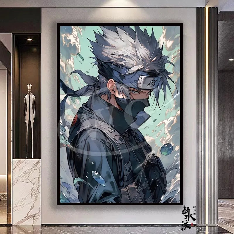 Naruto Anime Decoration Painting, Naruto Kakashi Uchiha Itachi Xiao Organization Poster, Home Entrance Hanging Painting