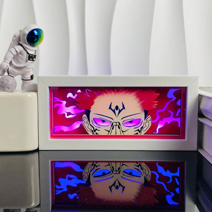 Anime Led Light Lamp For Room Decor Paper Cut Shadow Box Birthday Bedside Remote control Nightlight Manga Light Box Friend Gifts