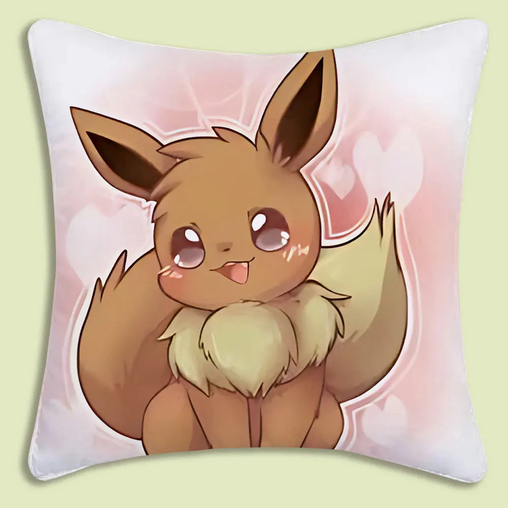 Cushion Covers  Anime P-Pokemon Pillow Covers Cartoon Sofa Decorative Home Double-sided Printing Short Plush Cute Cushion Cover