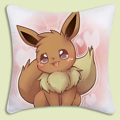 Cushion Covers  Anime P-Pokemon Pillow Covers Cartoon Sofa Decorative Home Double-sided Printing Short Plush Cute Cushion Cover