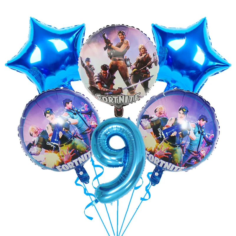 Hot Shooting Game Fortnition Birthday Decoration Disposable Tableware Plate Tablecloh Cup Baby Shower Boys Party Supplies and more