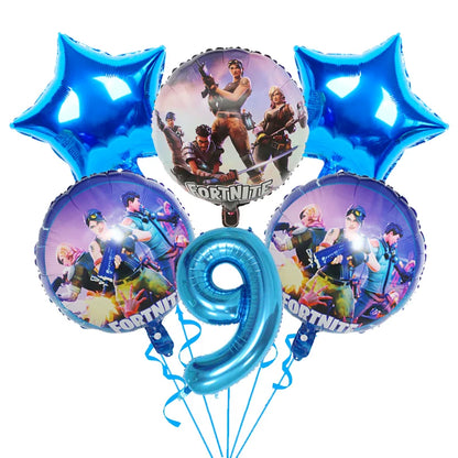 Hot Shooting Game Fortnition Birthday Decoration Disposable Tableware Plate Tablecloh Cup Baby Shower Boys Party Supplies and more