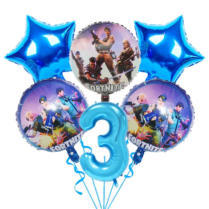 Hot Shooting Game Fortnition Birthday Decoration Disposable Tableware Plate Tablecloh Cup Baby Shower Boys Party Supplies and more