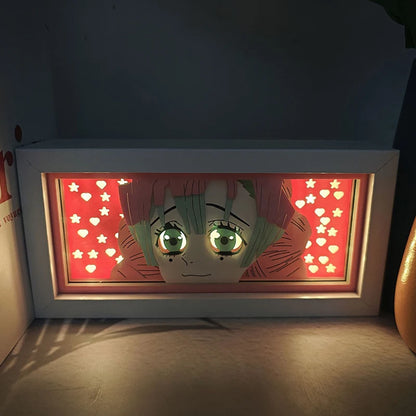 Demon Slayer Kimetsu no Yaiba 3D Light Box Led Anime Kamado Tanjirou light Cartoon colorful light box room bedroom night light