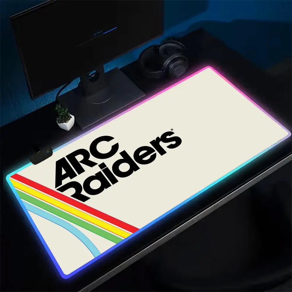 ARC Raiders Mouse Pad Anime Gaming Mouse Pad LED Table Pads Backlit Rubber Desktop XXL RGB Desk Mats