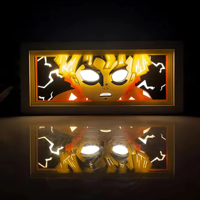 Demon Slayer Kimetsu no Yaiba 3D Light Box Led Anime Kamado Tanjirou light Cartoon colorful light box room bedroom night light