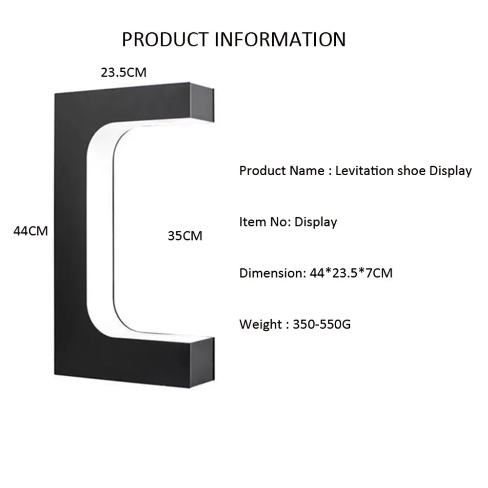 Magnetic Levitation LED Floating Shoe 360 Degree Rotation Display Stand for your headset or more