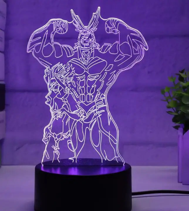 3d Led Night Light Anime My Hero Academia for Bedroom Decor Birthday Gift Manga Gadget My Hero Academia Katsuki Bakugo Lamp 3d