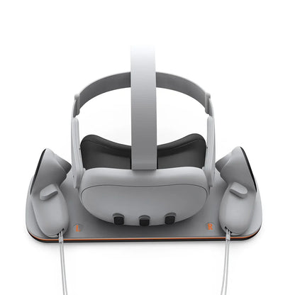 For Oculus Quest 3 VR Headset Charging Dock Dual Controller Contact Charger Stand With LED Light For Meta Quest 3 Charge Station
