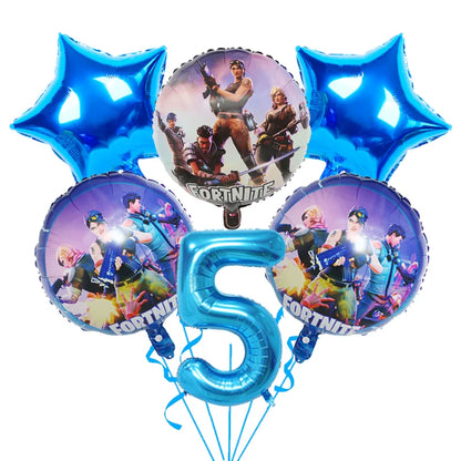 Hot Shooting Game Fortnition Birthday Decoration Disposable Tableware Plate Tablecloh Cup Baby Shower Boys Party Supplies and more