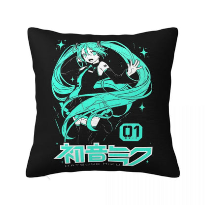 Cushion Covers Anime Hatsune Miku Pillow Case Awesome Decor Pillowcover for Living Room 40*40cm