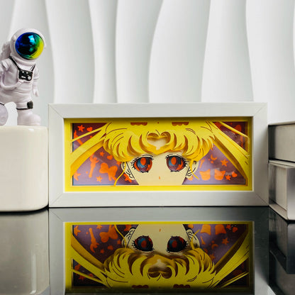 Anime Led Light Lamp For Room Decor Paper Cut Shadow Box Birthday Bedside Remote control Nightlight Manga Light Box Friend Gifts