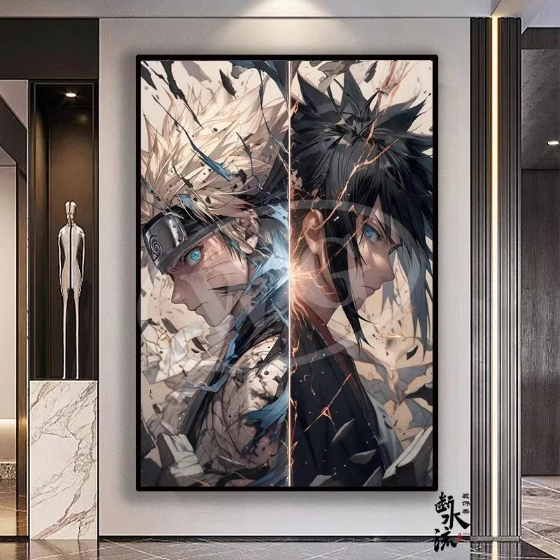 Naruto Anime Decoration Painting, Naruto Kakashi Uchiha Itachi Xiao Organization Poster, Home Entrance Hanging Painting
