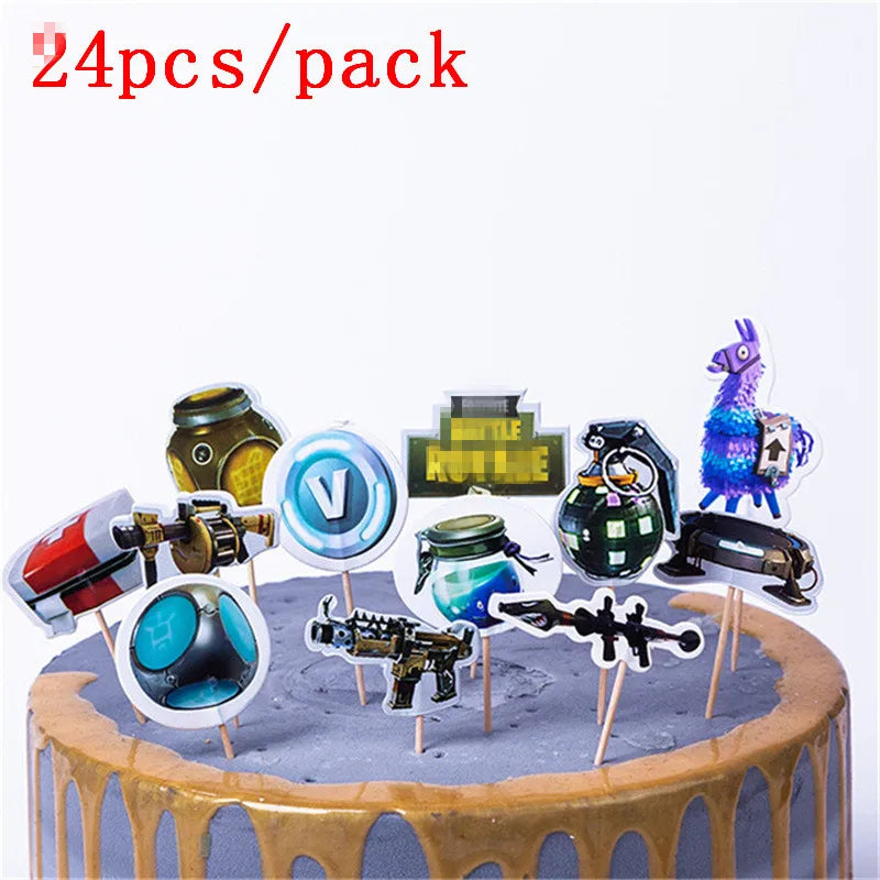 Hot Shooting Game Fortnition Birthday Decoration Disposable Tableware Plate Tablecloh Cup Baby Shower Boys Party Supplies and more