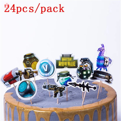 Hot Shooting Game Fortnition Birthday Decoration Disposable Tableware Plate Tablecloh Cup Baby Shower Boys Party Supplies and more