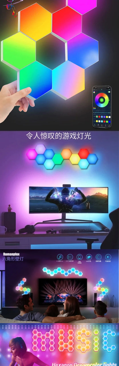 LED Gaming Lighting Magic Color Module Splicing WIFI RGB Music Sync Ambient Sound Capture Modular DIY Decorative Dynamic RGBIC