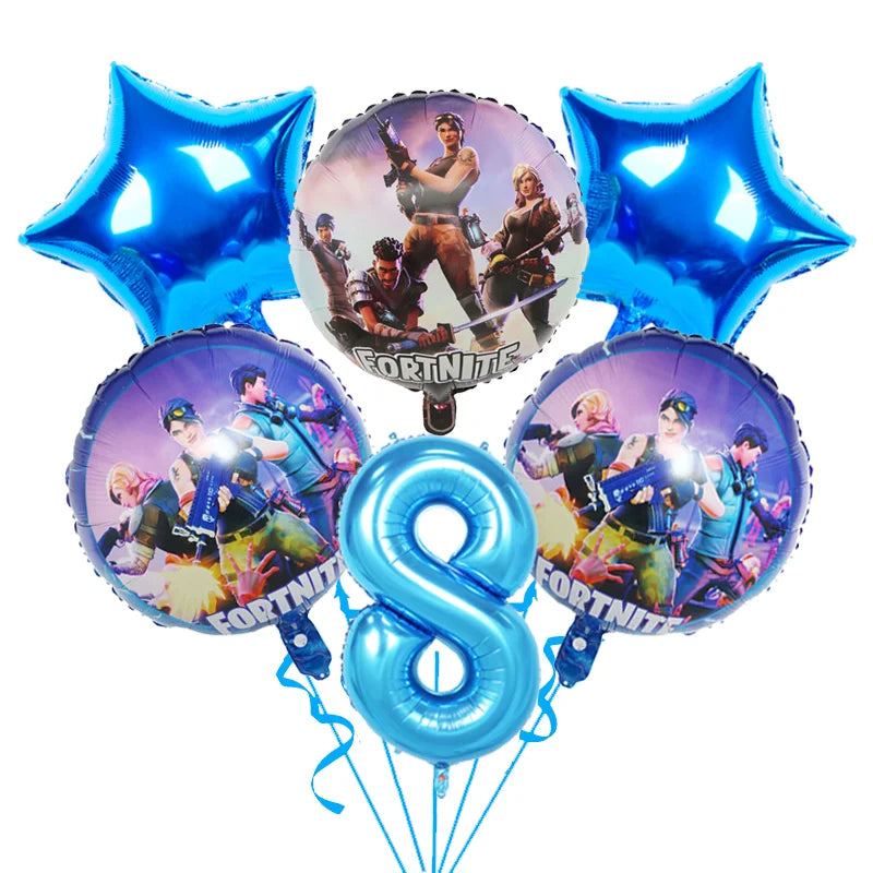 Hot Shooting Game Fortnition Birthday Decoration Disposable Tableware Plate Tablecloh Cup Baby Shower Boys Party Supplies and more