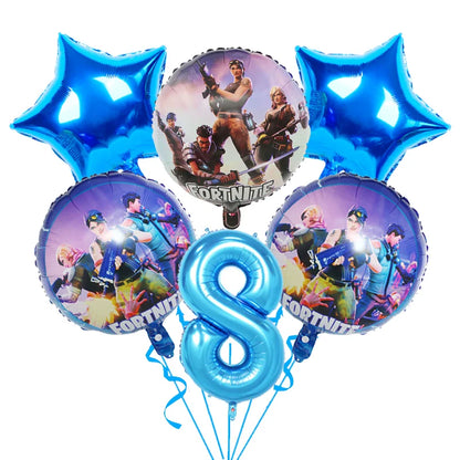 Hot Shooting Game Fortnition Birthday Decoration Disposable Tableware Plate Tablecloh Cup Baby Shower Boys Party Supplies and more