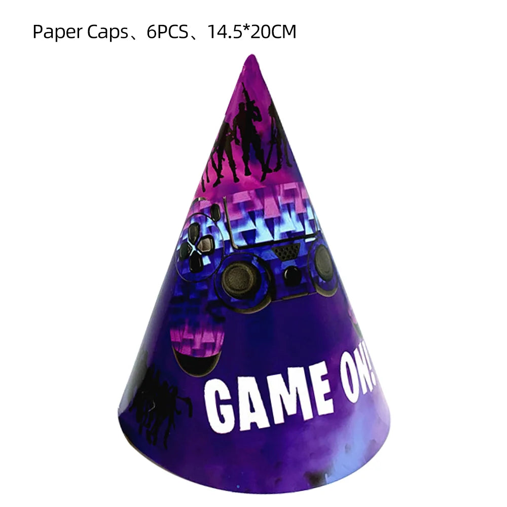 Hot Shooting Game Fortnition Birthday Decoration Disposable Tableware Plate Tablecloh Cup Baby Shower Boys Party Supplies and more
