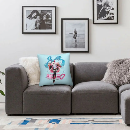 Cushion Covers Anime Hatsune Miku Pillow Case Awesome Decor Pillowcover for Living Room 40*40cm