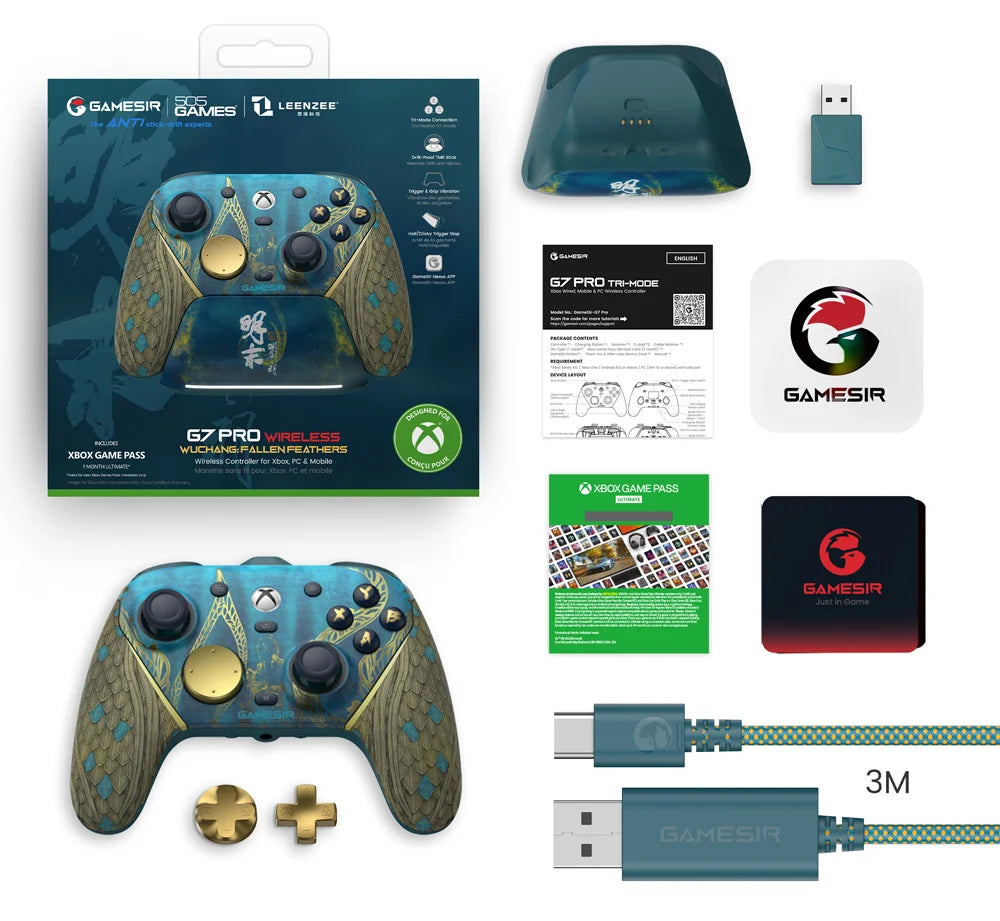 GameSir G7 Pro WUCHANG Xbox PC Controllers Wireless for XBOX Series S X One PC Control Bluetooth Gamepad Fallen Feathers Edition with charge station
