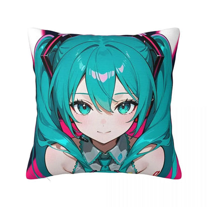 Cushion Covers Anime Hatsune Miku Pillow Case Awesome Decor Pillowcover for Living Room 40*40cm