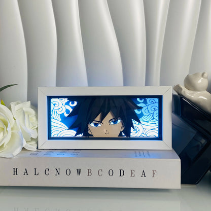 Anime Led Light Lamp For Room Decor Paper Cut Shadow Box Birthday Bedside Remote control Nightlight Manga Light Box Friend Gifts
