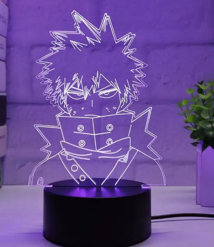 3d Led Night Light Anime My Hero Academia for Bedroom Decor Birthday Gift Manga Gadget My Hero Academia Katsuki Bakugo Lamp 3d